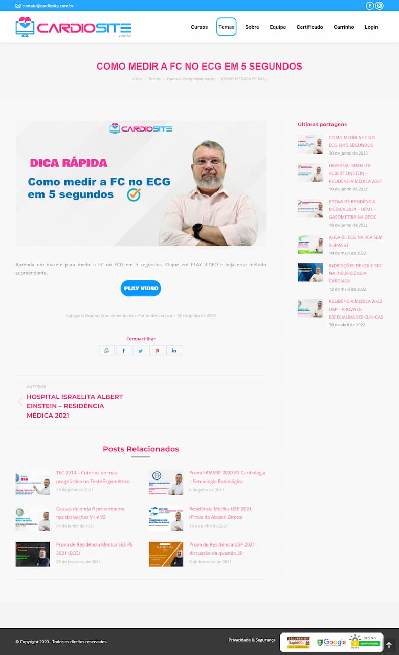 Imagem layout: Cardiosite