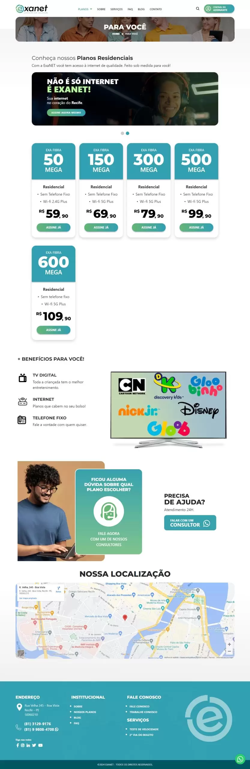 Imagem layout: Exanet