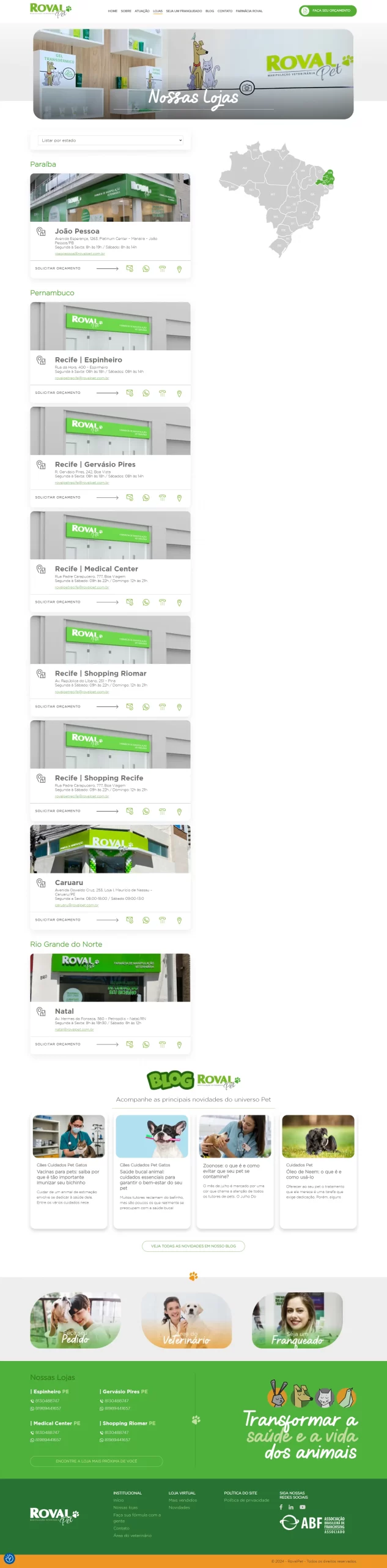 Imagem layout: Roval Pet