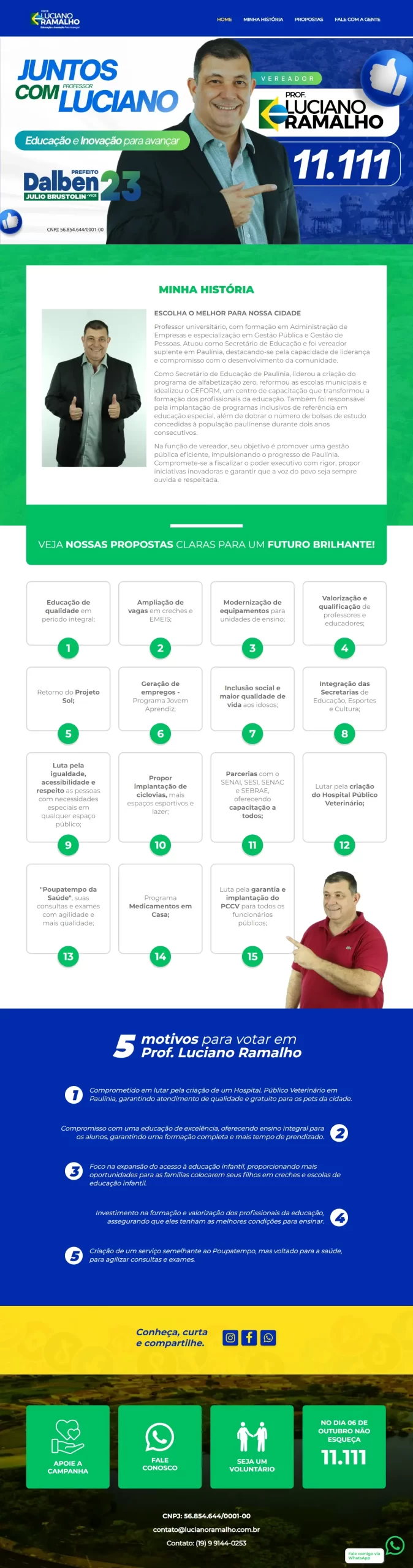 Imagem layout: Capanha Eleitoral – Luciano Ramalho