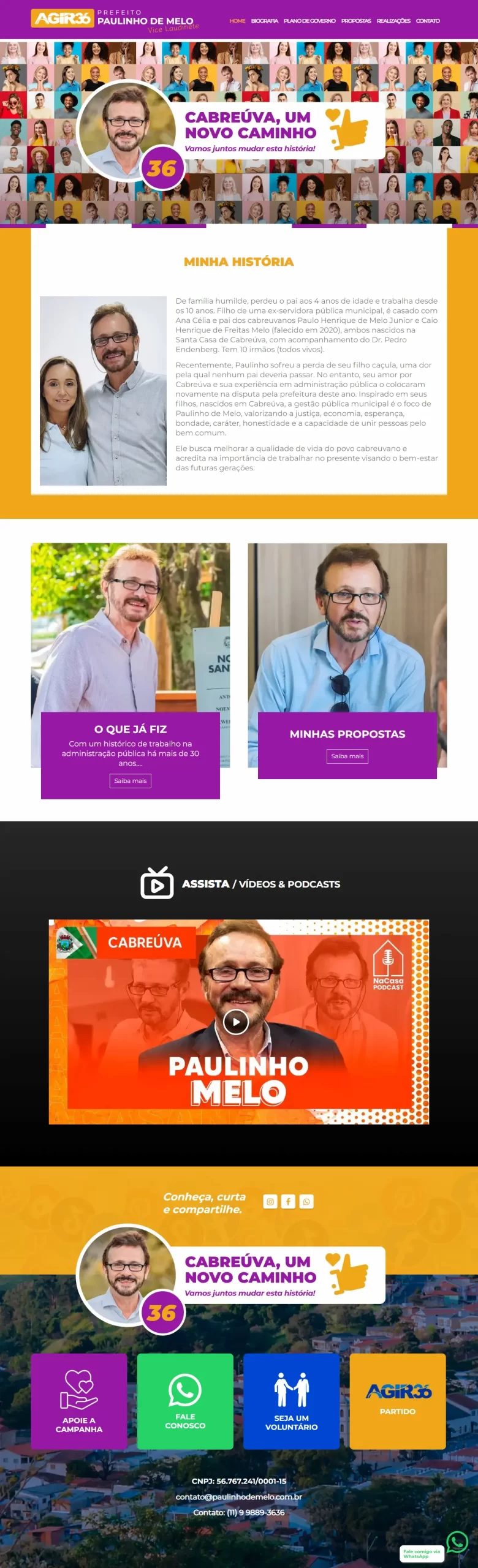 Imagem layout: Capanha Eleitoral – Paulinho de Melo